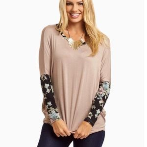 Pink blush casual maternity top